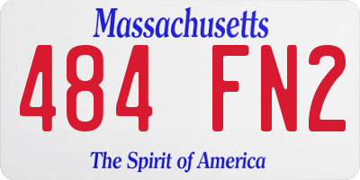MA license plate 484FN2