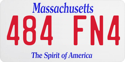MA license plate 484FN4