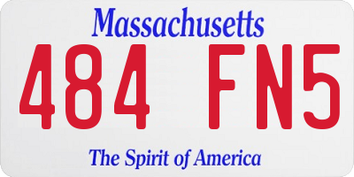 MA license plate 484FN5