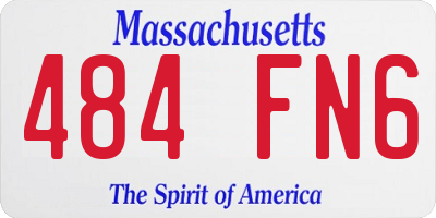 MA license plate 484FN6