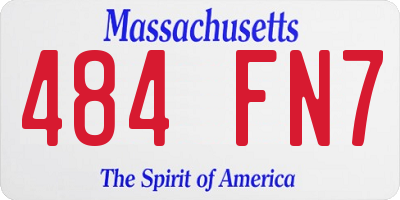 MA license plate 484FN7