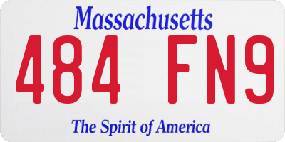 MA license plate 484FN9