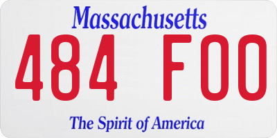 MA license plate 484FO0