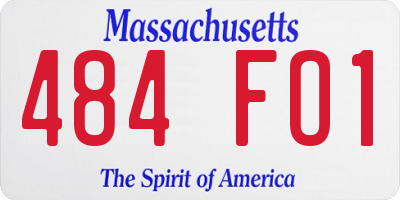 MA license plate 484FO1