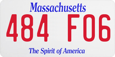 MA license plate 484FO6