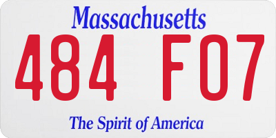 MA license plate 484FO7