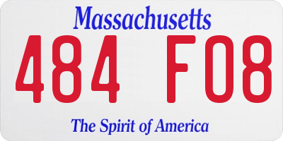 MA license plate 484FO8