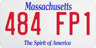 MA license plate 484FP1