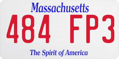MA license plate 484FP3