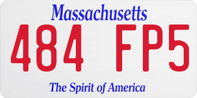 MA license plate 484FP5