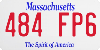 MA license plate 484FP6