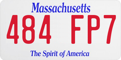 MA license plate 484FP7
