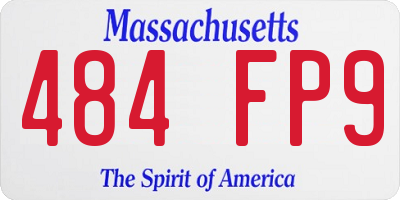 MA license plate 484FP9
