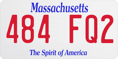MA license plate 484FQ2