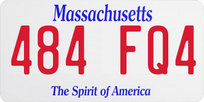 MA license plate 484FQ4
