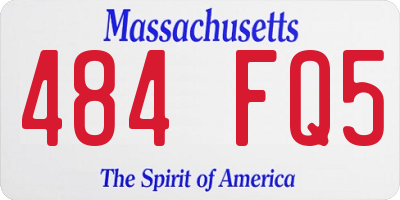 MA license plate 484FQ5