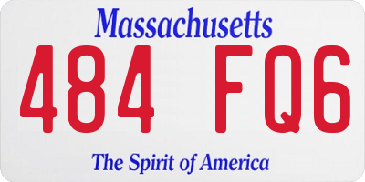 MA license plate 484FQ6