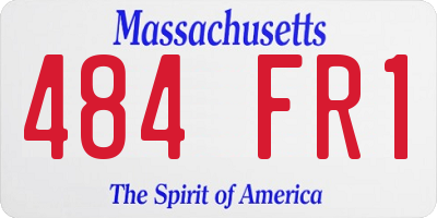 MA license plate 484FR1