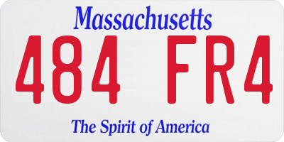 MA license plate 484FR4