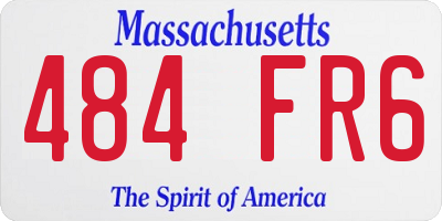 MA license plate 484FR6