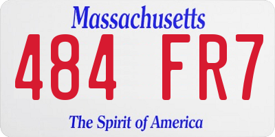 MA license plate 484FR7