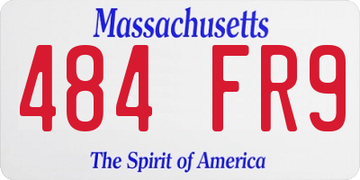 MA license plate 484FR9