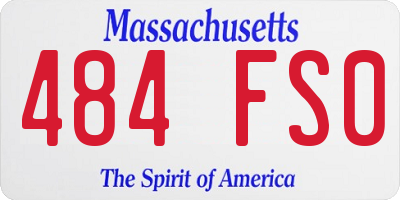 MA license plate 484FS0
