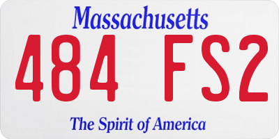 MA license plate 484FS2