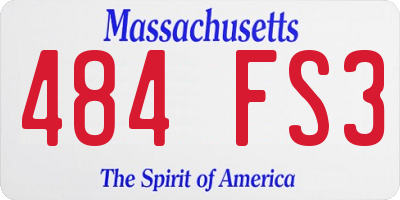 MA license plate 484FS3
