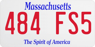 MA license plate 484FS5