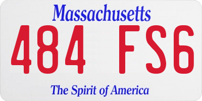 MA license plate 484FS6