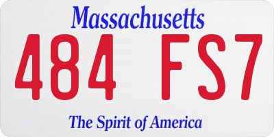 MA license plate 484FS7