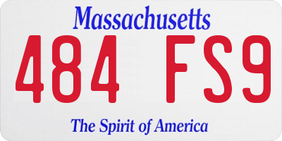 MA license plate 484FS9
