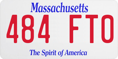 MA license plate 484FT0