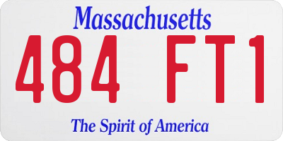 MA license plate 484FT1