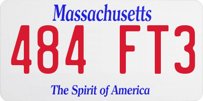 MA license plate 484FT3