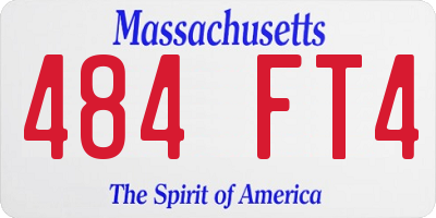 MA license plate 484FT4