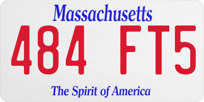 MA license plate 484FT5
