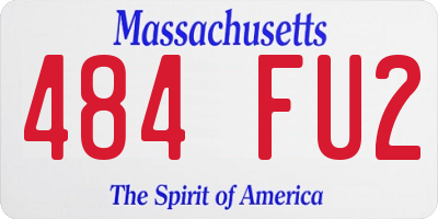 MA license plate 484FU2