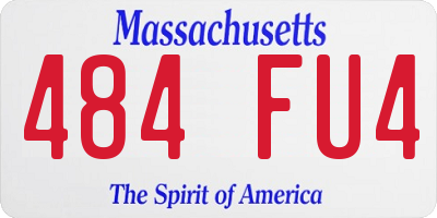 MA license plate 484FU4
