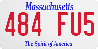 MA license plate 484FU5