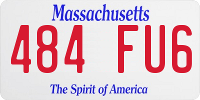 MA license plate 484FU6