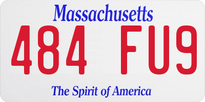 MA license plate 484FU9