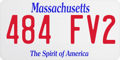 MA license plate 484FV2