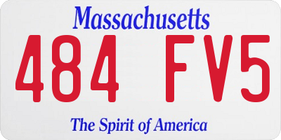 MA license plate 484FV5