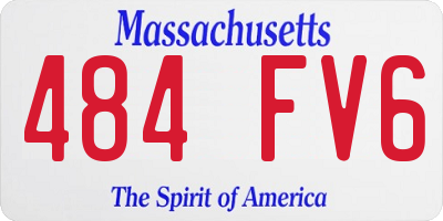 MA license plate 484FV6