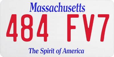 MA license plate 484FV7
