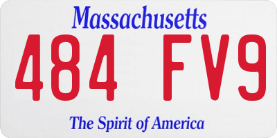 MA license plate 484FV9