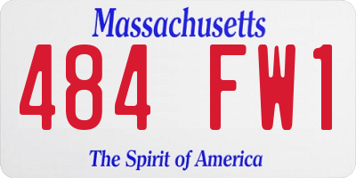 MA license plate 484FW1