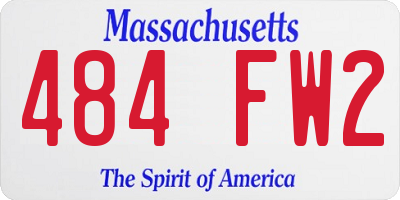 MA license plate 484FW2